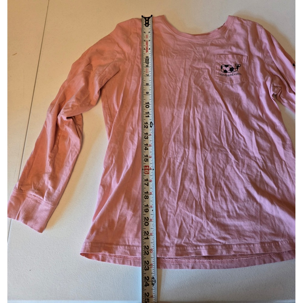 Vineyard Vines Soccer Whale Long Sleeve Pocket Shirt Womens Small Pink - Picture 7 of 13